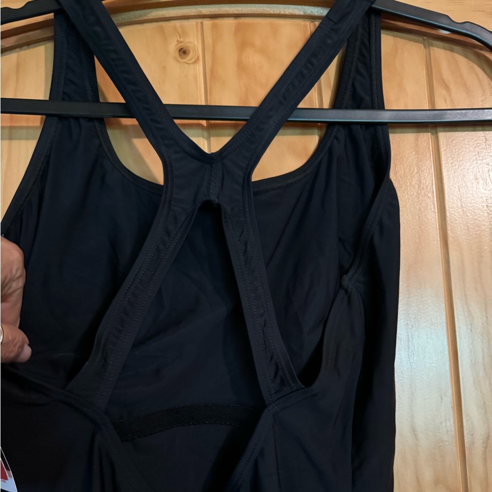 Women’s Speedo one piece black swimsuit